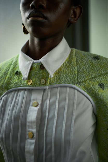 Lumo Dot Sleeves in Merino Wool Felted on Muslin