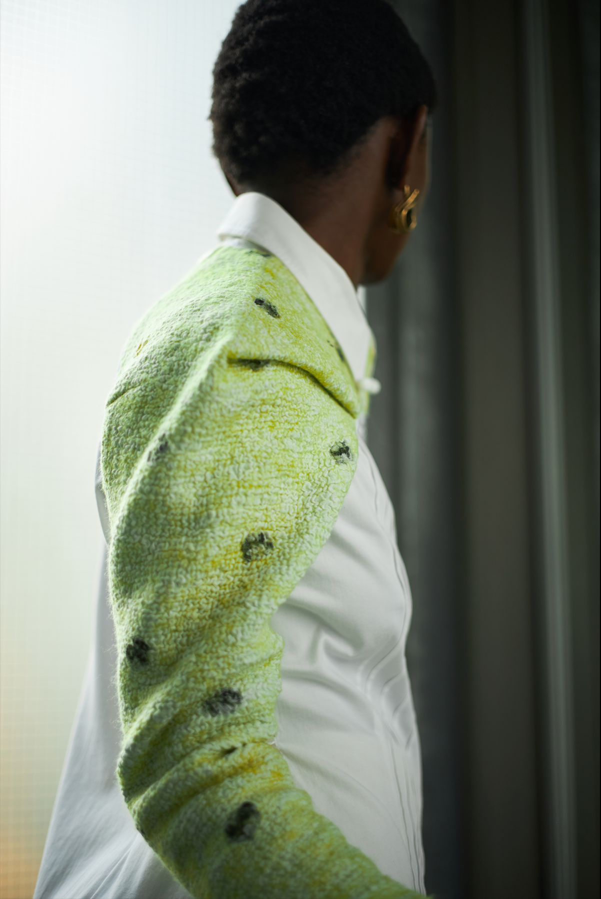 Lumo Dot Sleeves in Merino Wool Felted on Muslin