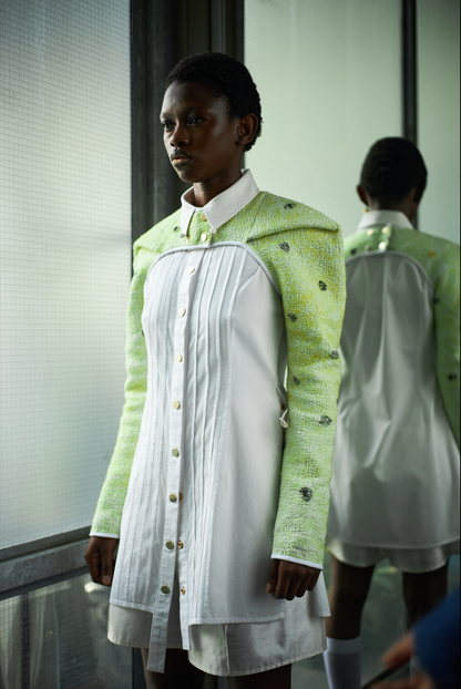 Lumo Dot Sleeves in Merino Wool Felted on Muslin