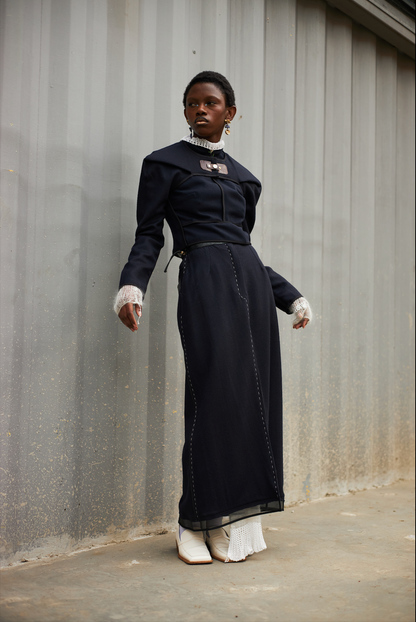 Blueberry Sleeves in Wool Melton