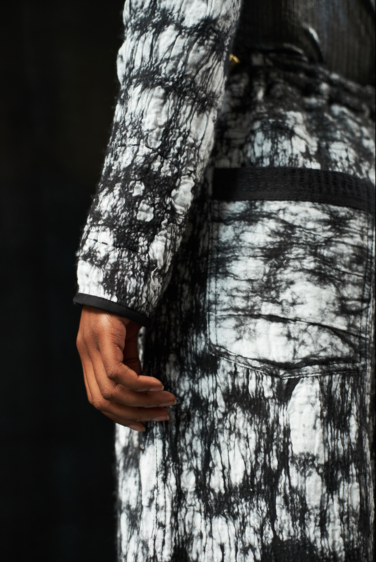 Rorschach Sleeves in Merino Wool Felted on Muslin