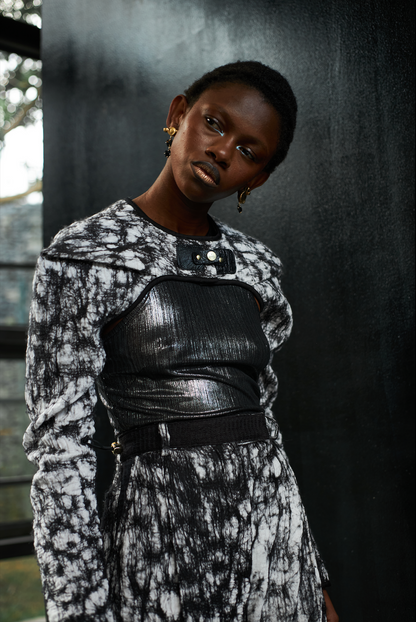 Rorschach Sleeves in Merino Wool Felted on Muslin