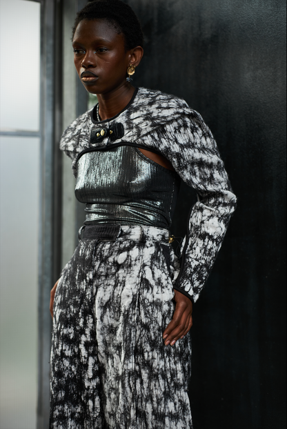 Rorschach Sleeves in Merino Wool Felted on Muslin