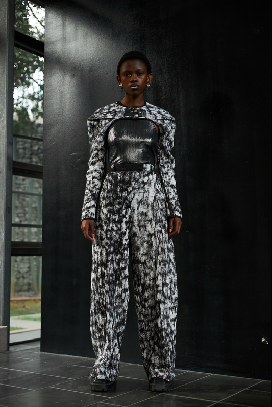 Rorschach Sleeves in Merino Wool Felted on Muslin