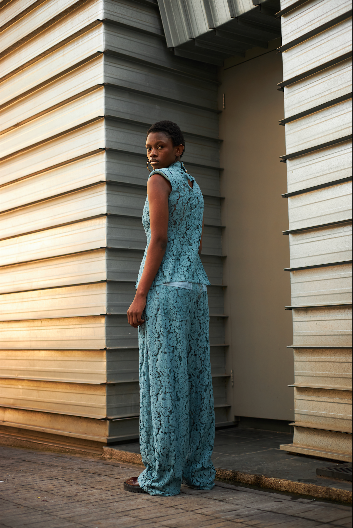 Roscoe Bloom Double Front Poloneck Top