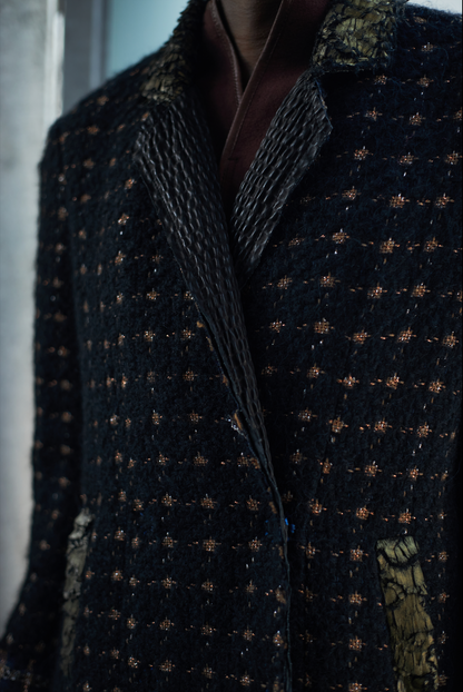 Neptune Double Breasted Jacket In Wool and Alpaca