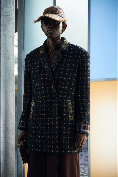 Neptune Double Breasted Jacket In Wool and Alpaca