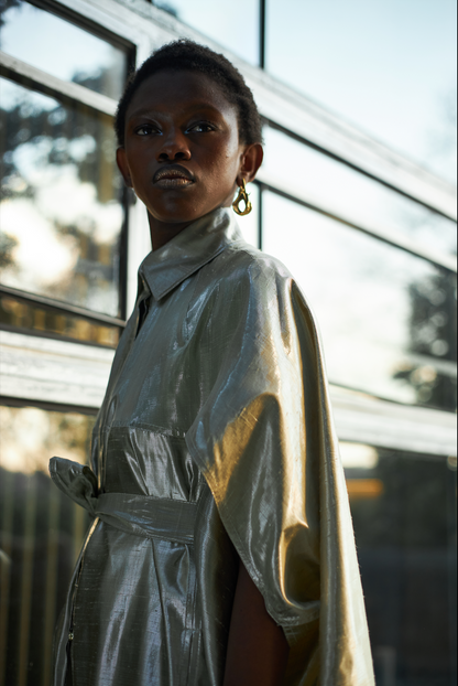 Champagne Cocoon Shirt Dress