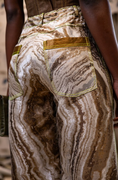 Elgin Cognac Straight Leg Pants