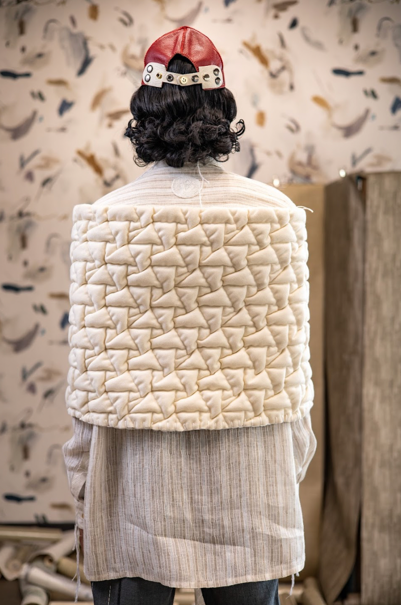 Area Chalk Sculptural Shawl Cape