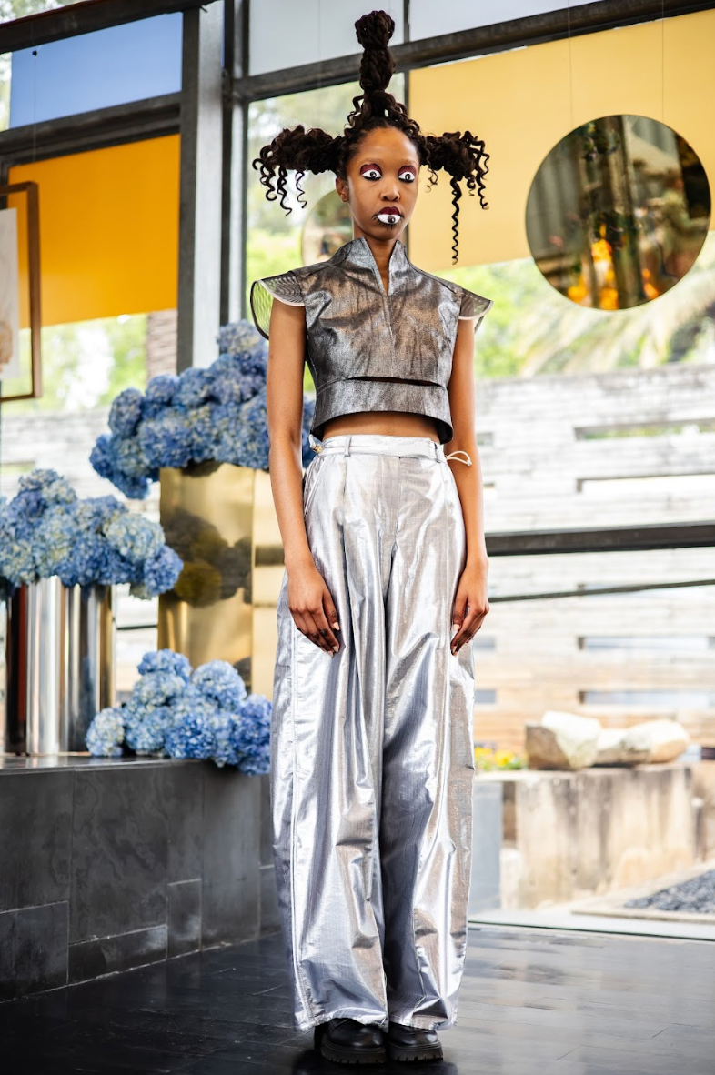 Obscura Signature Pants in Silk Cotton Lamé