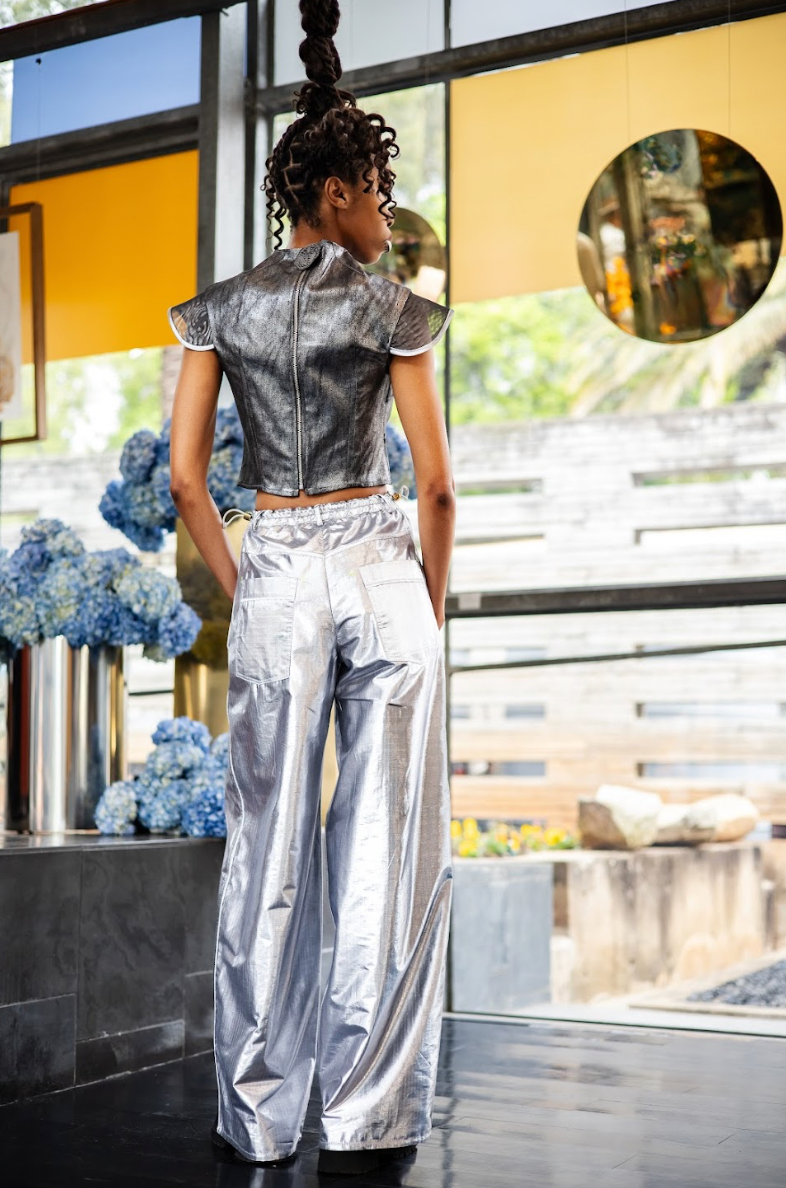 Obscura Signature Pants in Silk Cotton Lamé