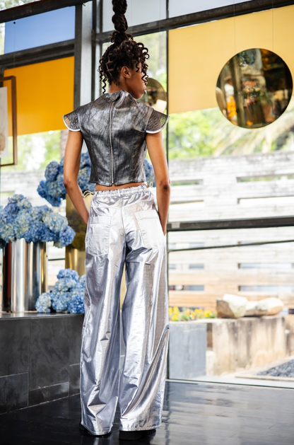 Obscura Signature Pants in Silk Cotton Lamé