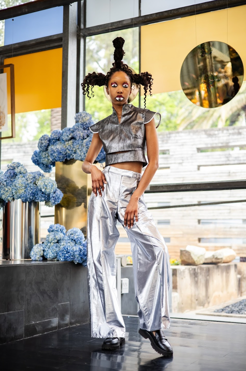 Obscura Signature Pants in Silk Cotton Lamé