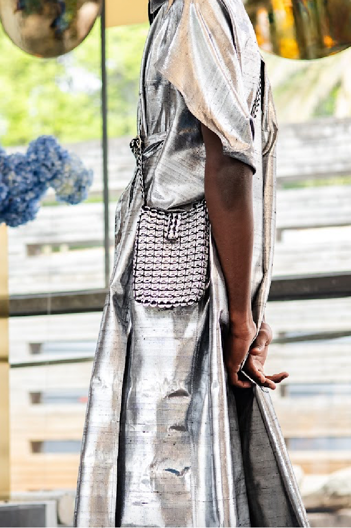 Silver Small Can Tab Sling Bag