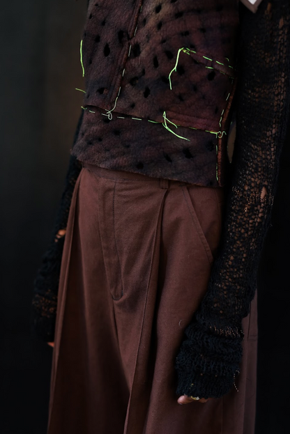 Adder Stone Felted Shield in Merino Wool