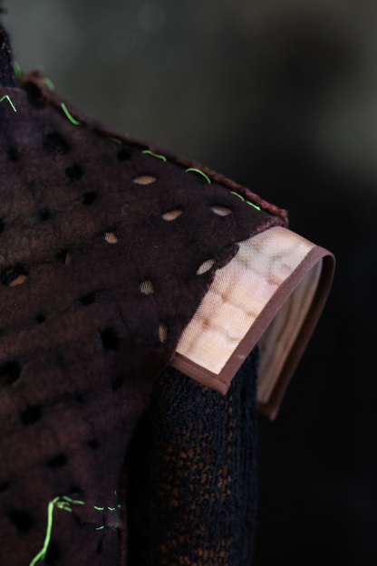 Adder Stone Felted Shield in Merino Wool