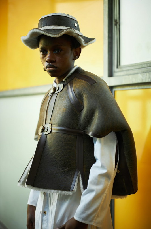 Little Karoo Cloud Bucket Hat in Shearling