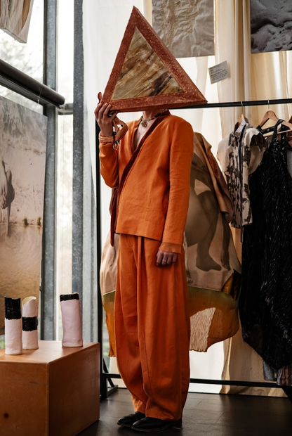 Sunset Kimono Wrap Jacket in Linen