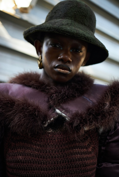 Olive Felted Wool Hat