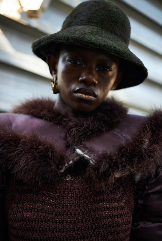 Olive Felted Wool Hat