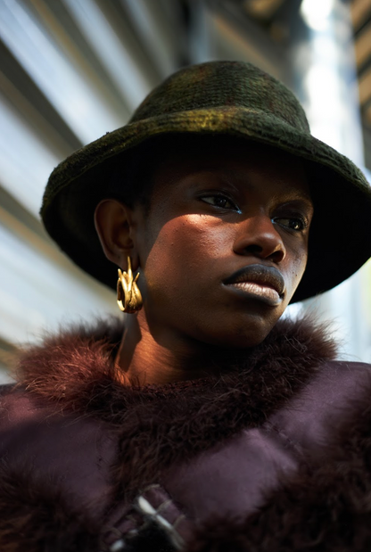 Olive Felted Wool Hat