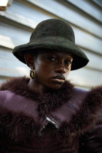 Olive Felted Wool Hat