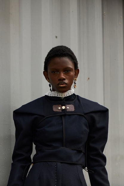 Rough Lapis Composite Earrings