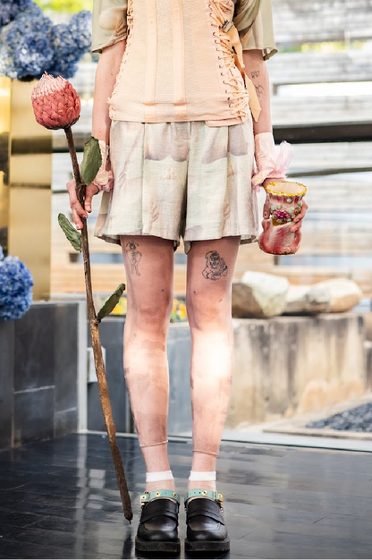 Butt-Oh-Body Trapeze Shorts in Cotton