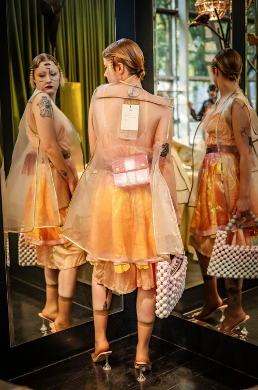 Glacial Shield Apron Dress in Zibbon