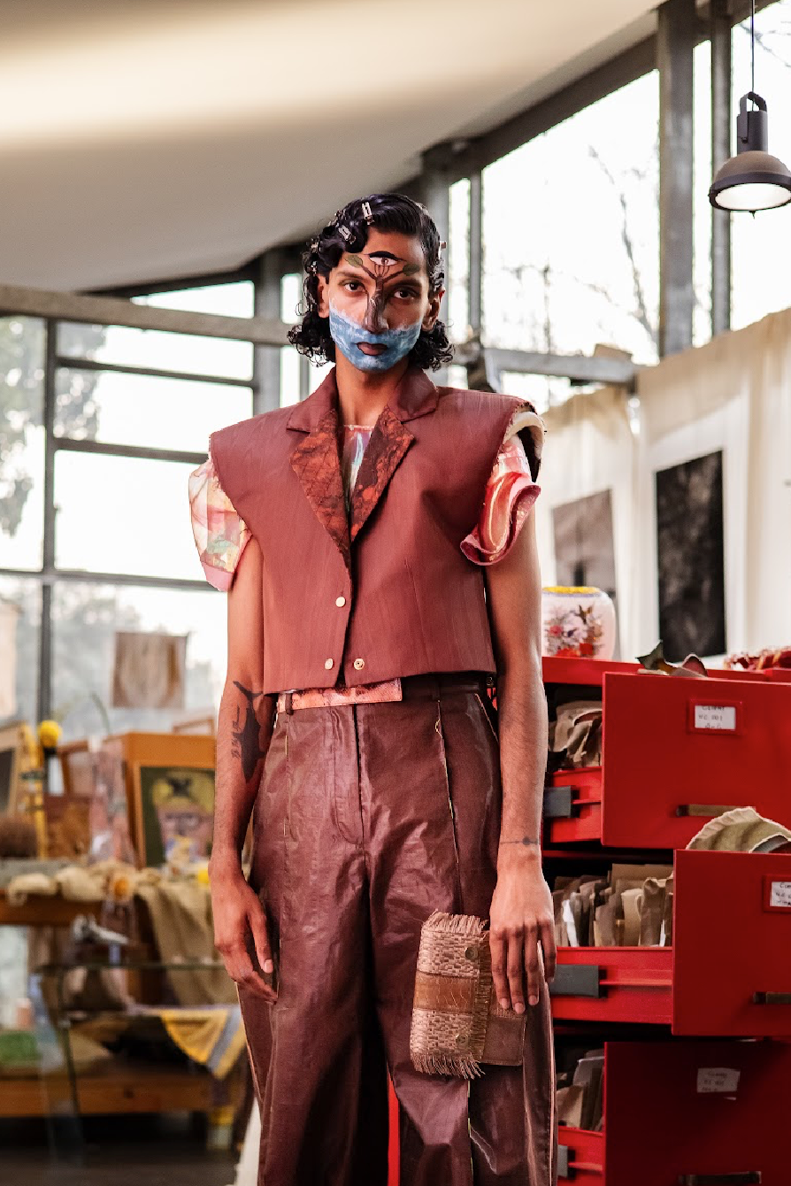 Watermark Taffeta Cropped Trapeze Gilet