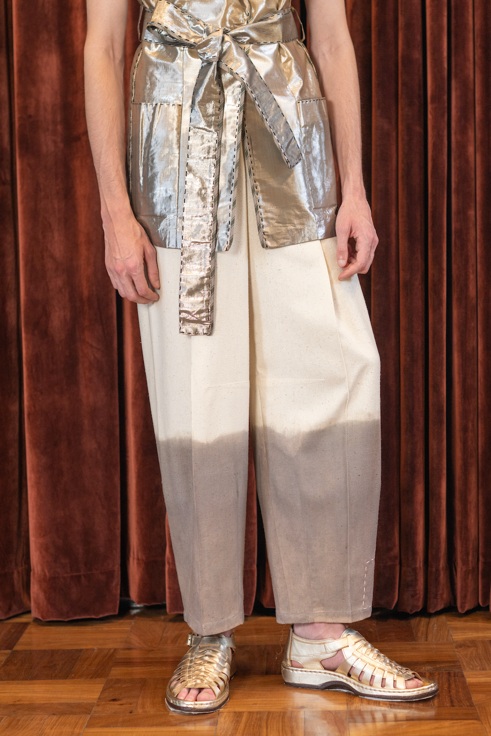 Botanical Dyed Raw Silk Signature Pants