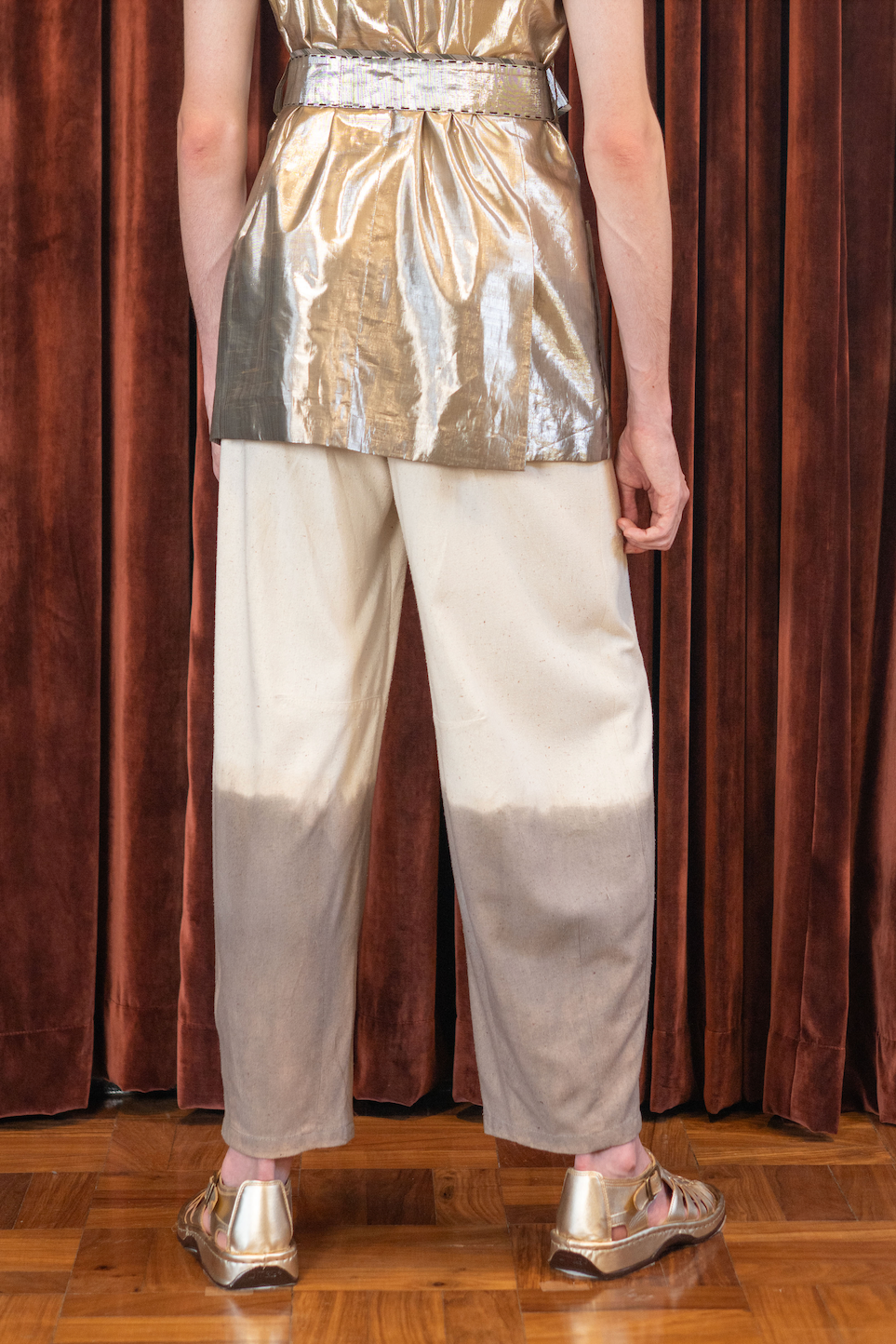 Botanical Dyed Raw Silk Signature Pants