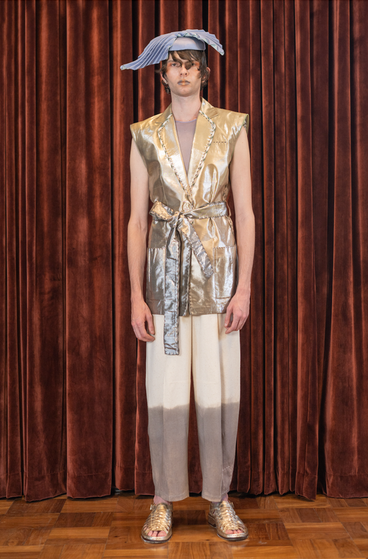 Botanical Dyed Raw Silk Signature Pants