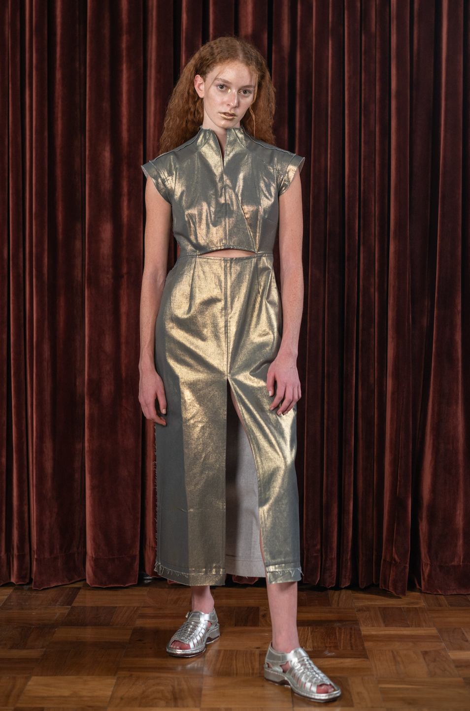 Atlas Beetle Shield Dress in Couture Denim