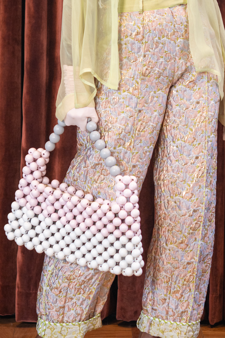 Pink Cachous Abacus Beaded Bag