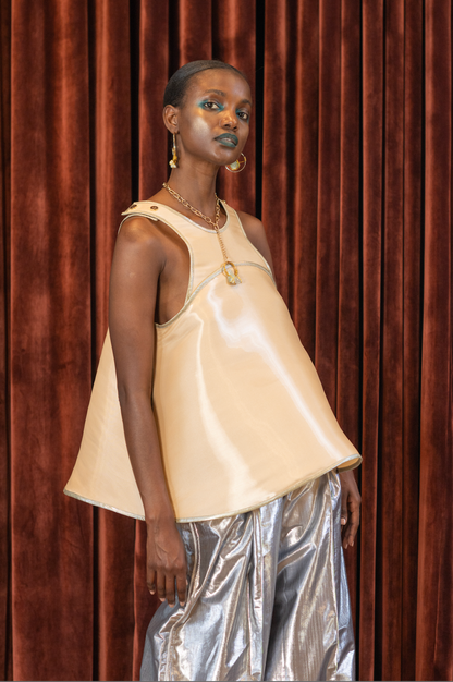 Saharan Husk Apple Top in Sculpted Nylon