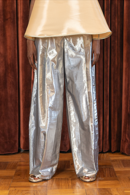 Obscura Signature Pants in Silk Cotton Lamé