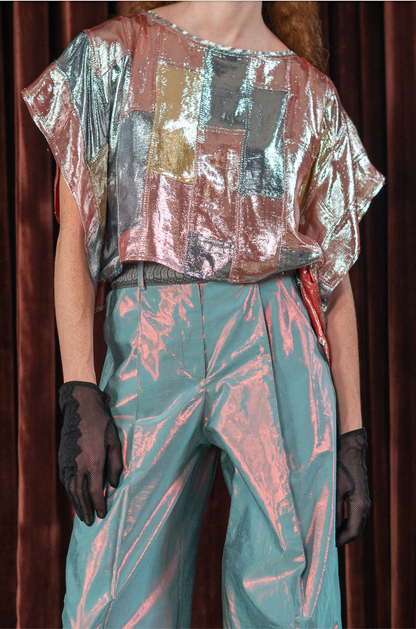 Jewel Elytra Block Top in Silk Lurex