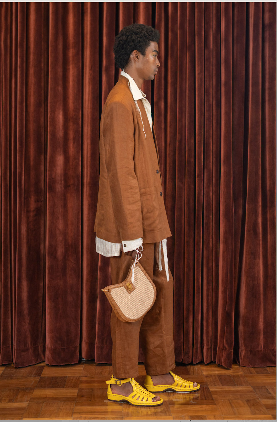 June Beetle V-Neck Jacket in Linen