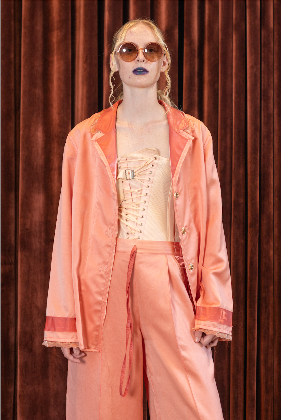 Rosy Maple Signature Pyjama Pants in Silk Habotai