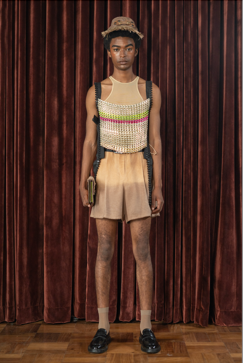 Botanical Dyed Raw Silk Sculpted Signature Shorts