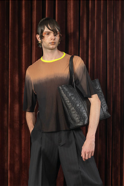 Peach N Liquorice T-shirt in Stretch Mesh