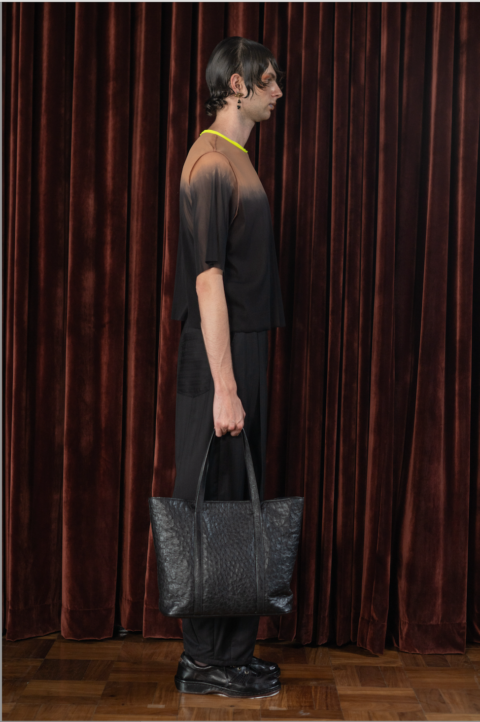 Peach N Liquorice T-shirt in Stretch Mesh