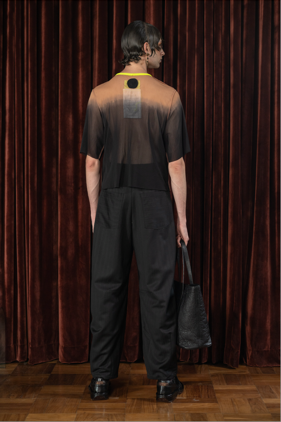 Peach N Liquorice T-shirt in Stretch Mesh