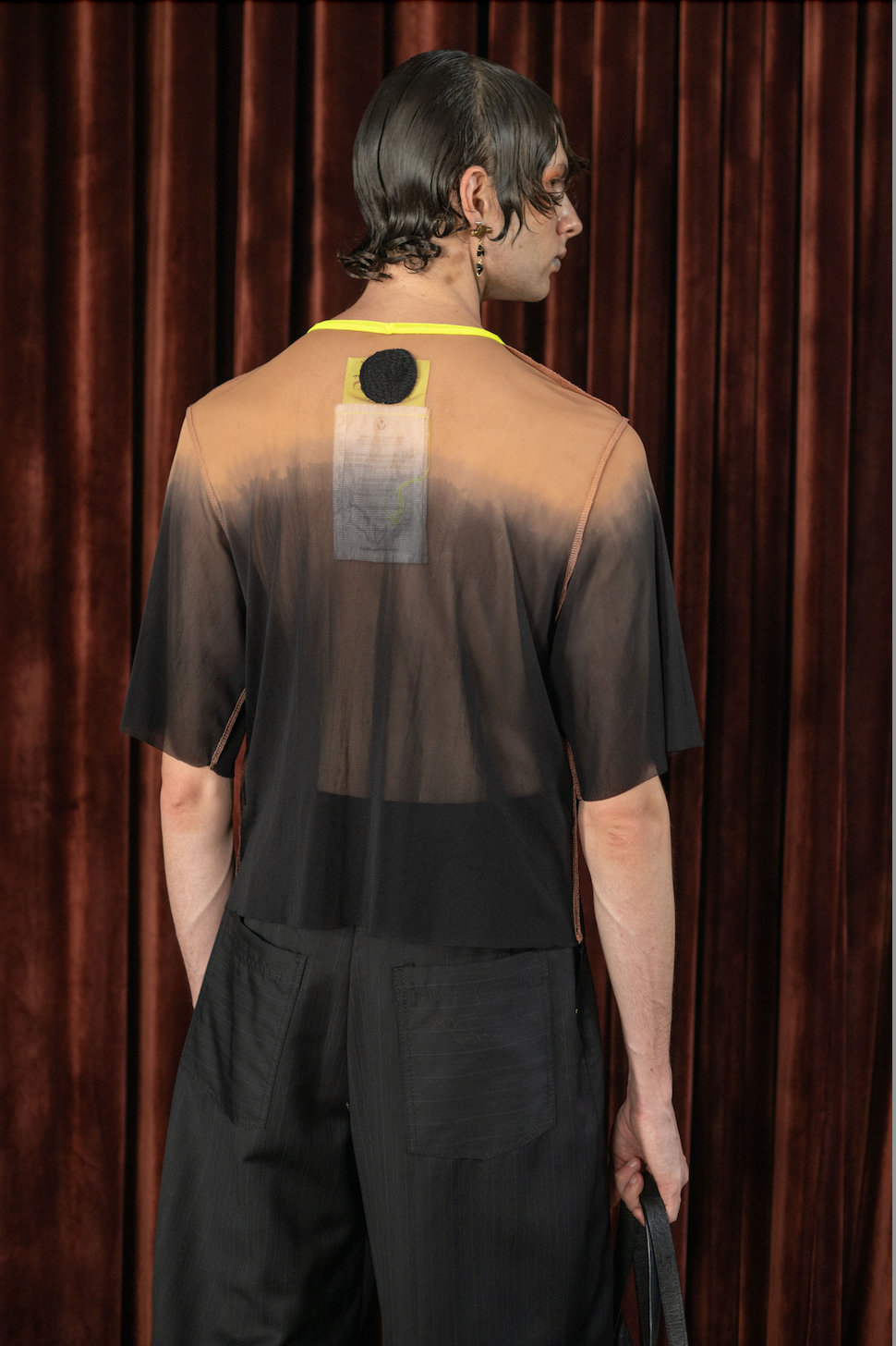 Peach N Liquorice T-shirt in Stretch Mesh