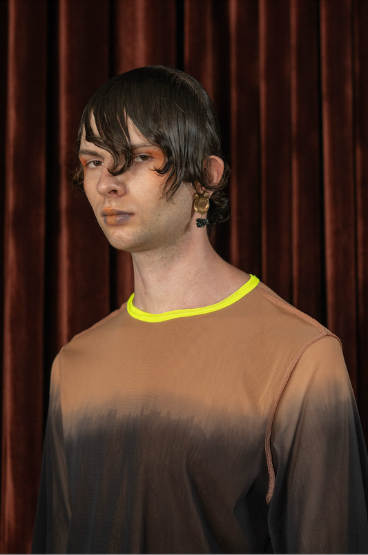 Peach N Liquorice T-shirt in Stretch Mesh