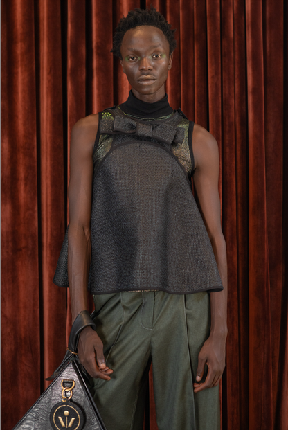 Bells and Whistles Raffia Top