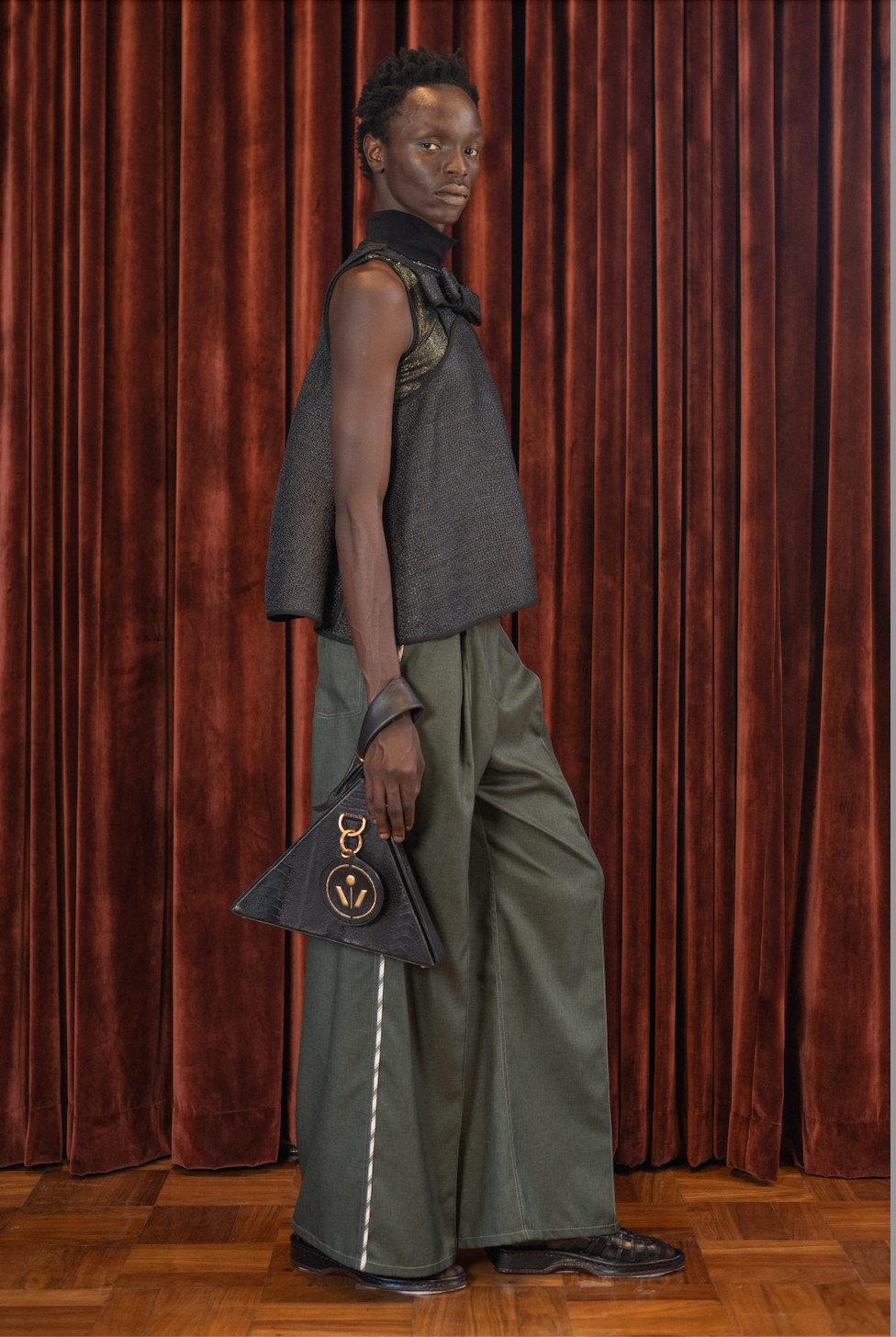 Emerald City Trapeze Pants in Suiting