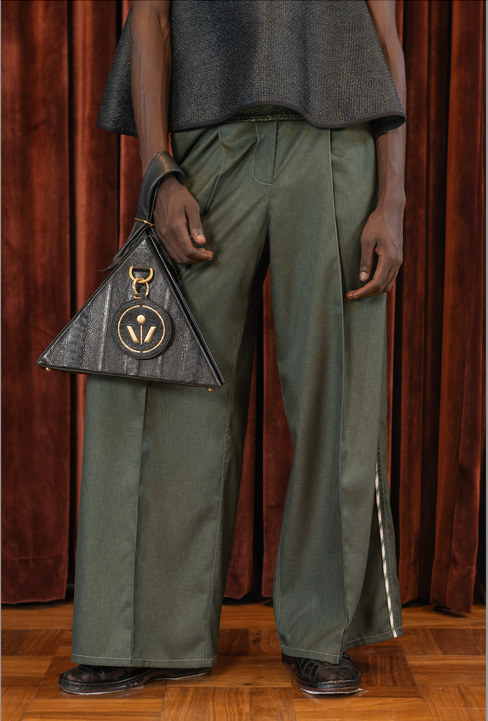 Emerald City Trapeze Pants in Suiting